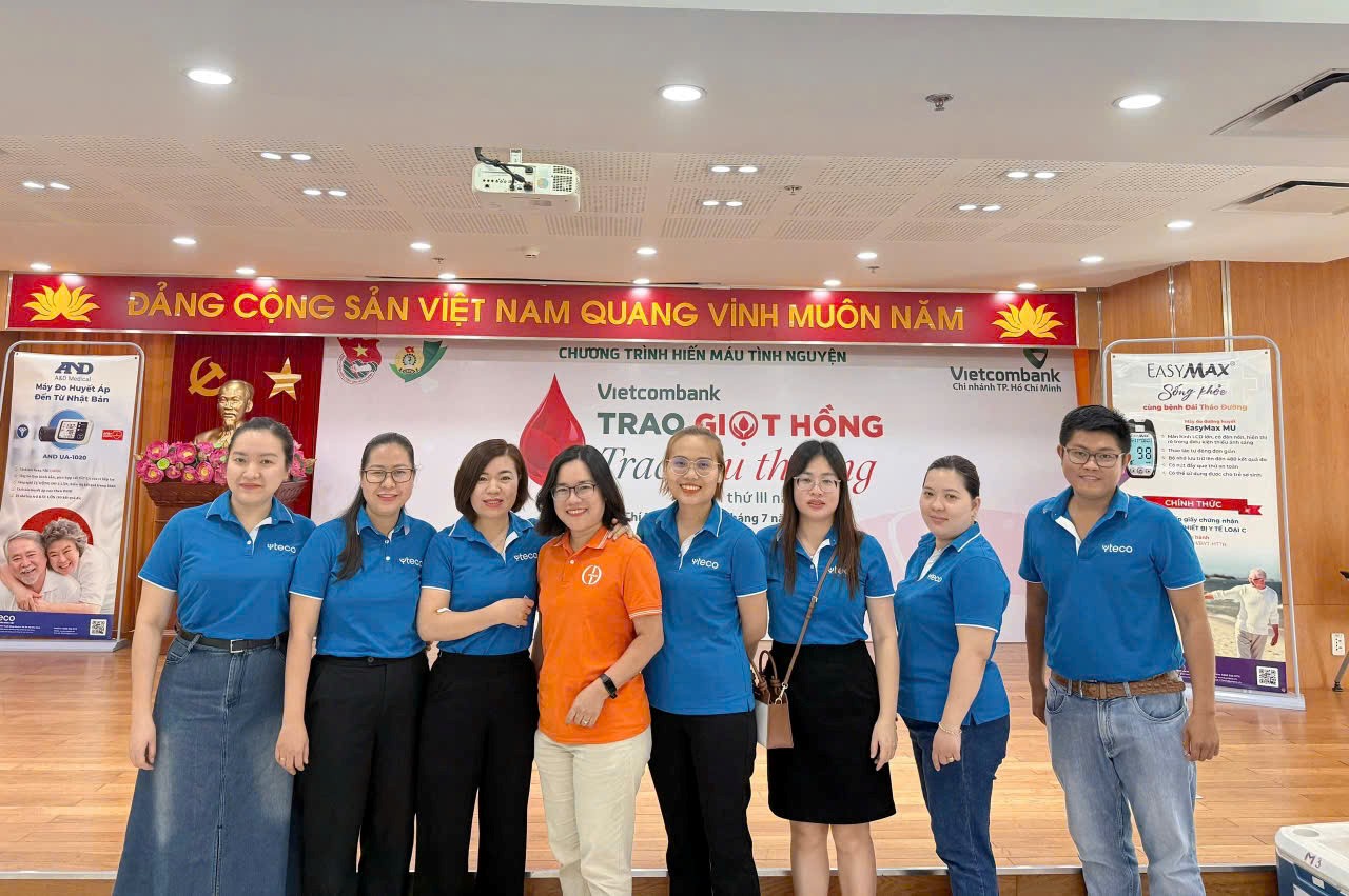 YTECO HÂN HẠNH ĐỒNG HÀNH CÙNG VIETCOMBANK TRONG CHƯƠNG TRÌNH HIẾN MÁU NHÂN ĐẠO “TRAO GIỌT HỒNG - TRAO YÊU THƯƠNG” NGÀY 14/7